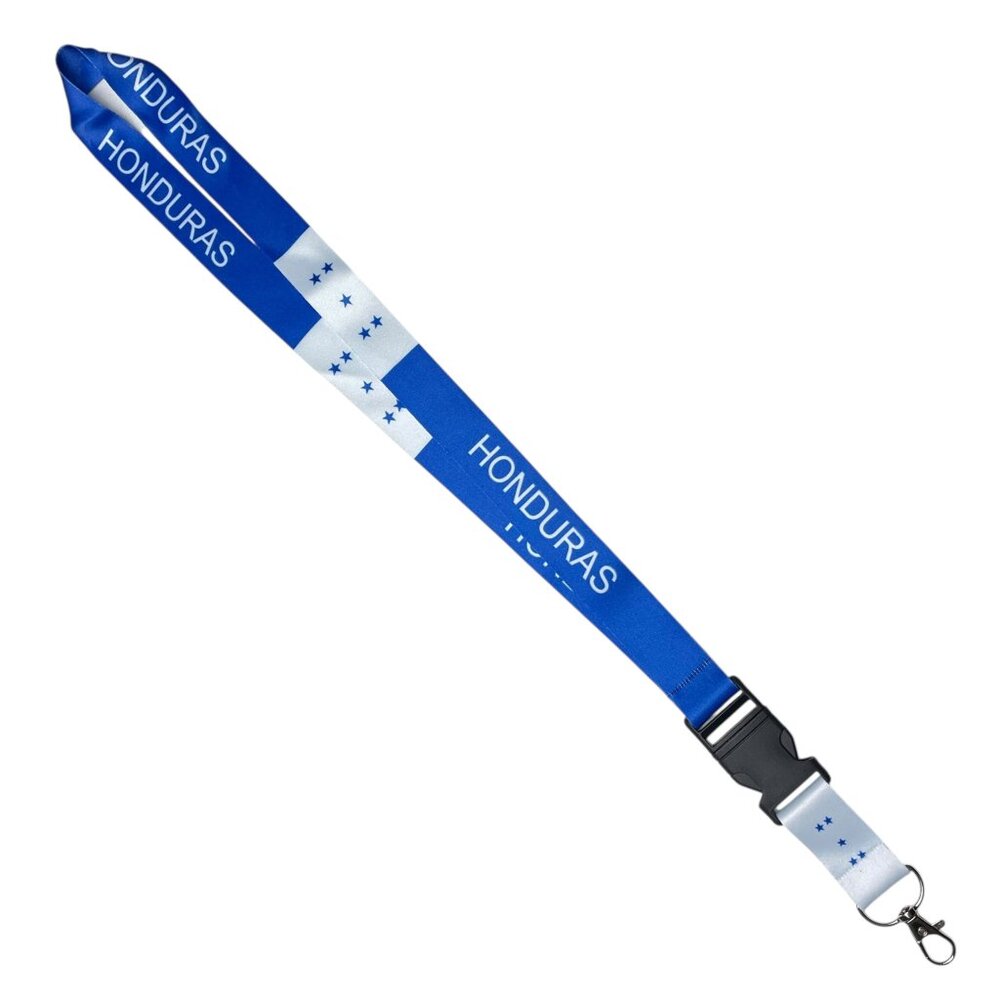 Honduras Flag Lanyard, Keychain, ID Holder with Detachable Buckle